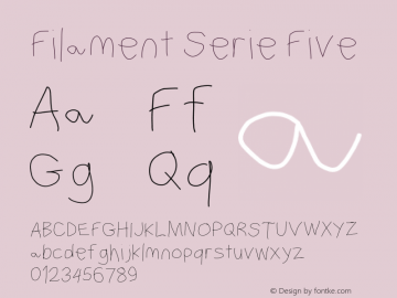 Filament Five Version 1.111 Font Sample