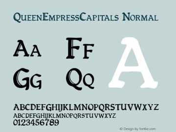 QueenEmpressCapitals 001.001 Font Sample