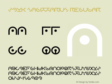 Zdyk Sagittarius Version 1.00 September 24, 2013, initial release Font Sample