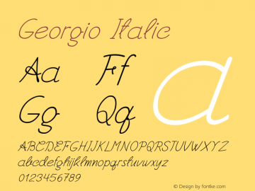 Georgio-Italic Version 1.000图片样张