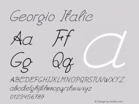 Georgio-Italic Version 1.000图片样张