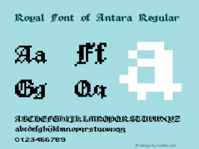 Royal Font of Antara Regular Version 1.0图片样张