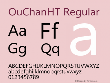 OuChanHT Version 3.0 2008 Font Sample