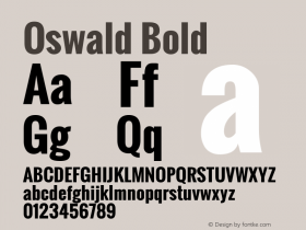 Oswald Bold Version 2.002; ttfautohint (v0.92.18-e454-dirty) -l 8 -r 50 -G 200 -x 0 -w 