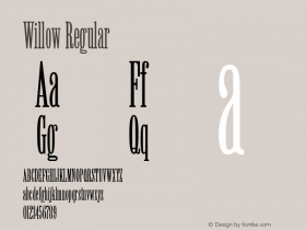 Willow Version 001.001 Font Sample