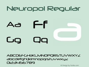 Neuropol Regular Version 2.300 2004 Font Sample