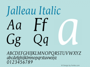 Jalleau-Italic Version 001.901图片样张