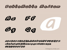 BubleMuble Version 001.000 Font Sample