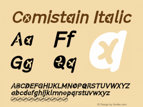 Comistain Italic Version 1.000图片样张