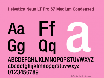 HelveticaNeueLTPro-MdCn Version 1.500;PS 001.005;hotconv 1.0.38 Font Sample