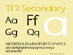 TF2 Secondary Version 2.000 Font Sample