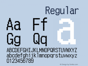 热敏数字字母四 Version 1.00 September 27, 2014, initial release Font Sample