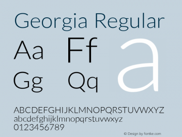 Georgia Version 5.00x-4图片样张