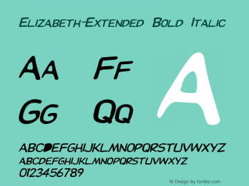 Elizabeth-Extended Bold Italic 1.0/1995: 2.0/2001图片样张