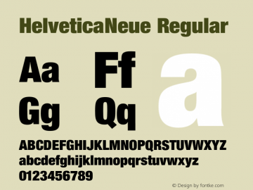 HelveticaNeue-H107 4.0 Font Sample