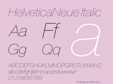 HelveticaNeue-H26 4.0 Font Sample