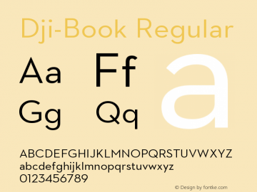 Dji-Book Version 1.00 April 8, 2013, initial release Font Sample