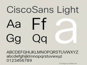 CiscoSans Light Version 1.003 Font Sample