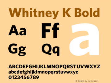 WhitneyK-Bold Version 2.200 Basic (Latin-X, Greek, Cyrillic-X)图片样张