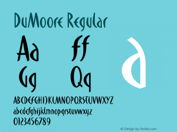 DuMoore Regular 001.000 Font Sample