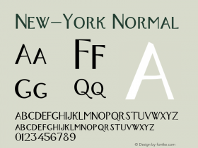 New-York Normal 1.0/1995: 2.0/2001 Font Sample