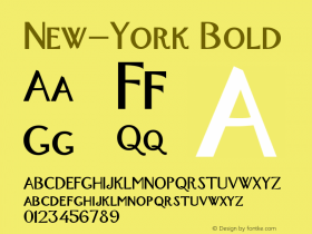 New-York Bold 1.0/1995: 2.0/2001 Font Sample