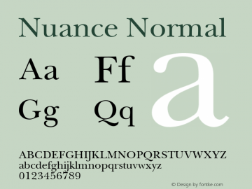 Nuance Normal Macromedia Fontographer 4.1 18.06.1995图片样张