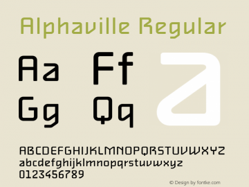 Alphaville OTF 1.000;PS 001.000;Core 1.0.29 Font Sample