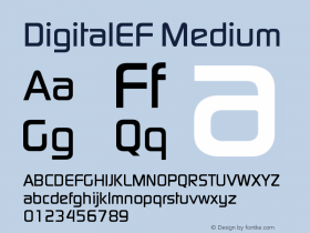 DigitalEF-Medium Version 001.000 Font Sample