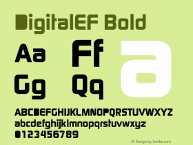 DigitalEF-Bold Version 001.000 Font Sample