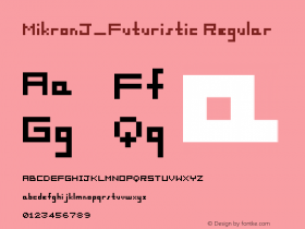 MikronJ_Futuristic Regular Version 1.0 Font Sample