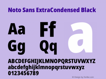 Noto Sans ExtraCondensed Black Version 1.902图片样张