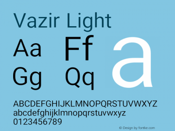 Vazir Light Version 13.0.0 Font Sample