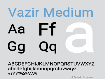 Vazir Medium Version 13.0.0 Font Sample