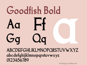 Goodfish Bold Version 1.0; 2000; initial release图片样张