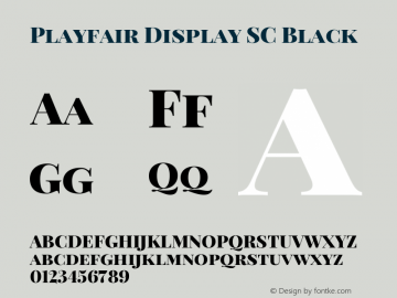 Playfair Display SC Black Version 1.000 Font Sample