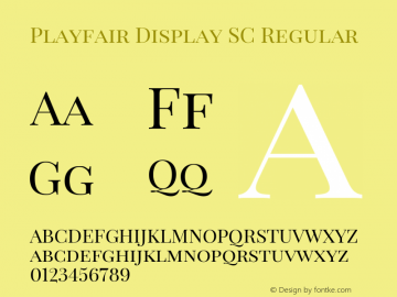 Playfair Display SC Version 1.000 Font Sample