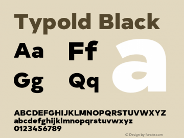 Typold Black Version 1.001;PS 001.001;hotconv 1.0.88;makeotf.lib2.5.64775 Font Sample