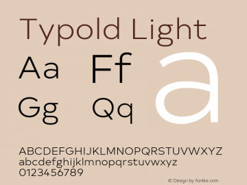 Typold Light Version 1.001; ttfautohint (v1.5)图片样张