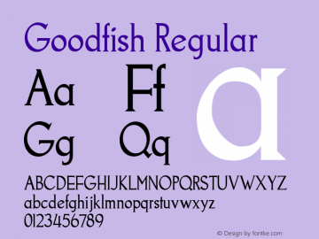 Goodfish Regular OTF 4.000;PS 001.001;Core 1.0.29图片样张