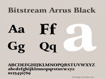Bitstream Arrus Black OSF Version 003.001 Font Sample