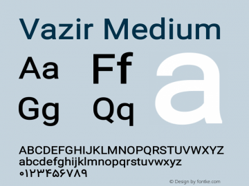 Vazir Medium Version 13.0.1 Font Sample