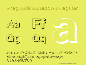 PragmaticaShadowC Regular Version 001.000图片样张