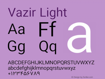 Vazir Light Version 13.0.1 Font Sample