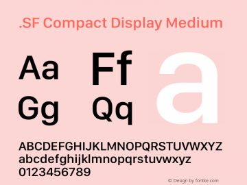 .SF Compact Display Medium 13.0d1e17图片样张