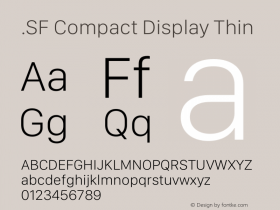 .SF Compact Display Thin 13.0d1e17图片样张