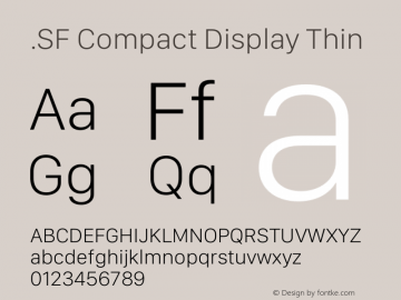 .SF Compact Display Thin 13.0d1e17图片样张