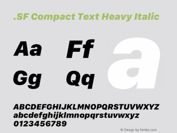 .SF Compact Text Heavy Italic 13.0d1e29图片样张