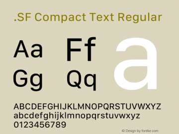 .SF Compact Text Regular 13.0d1e29图片样张