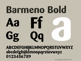 Barmeno Bold Version 001.000图片样张